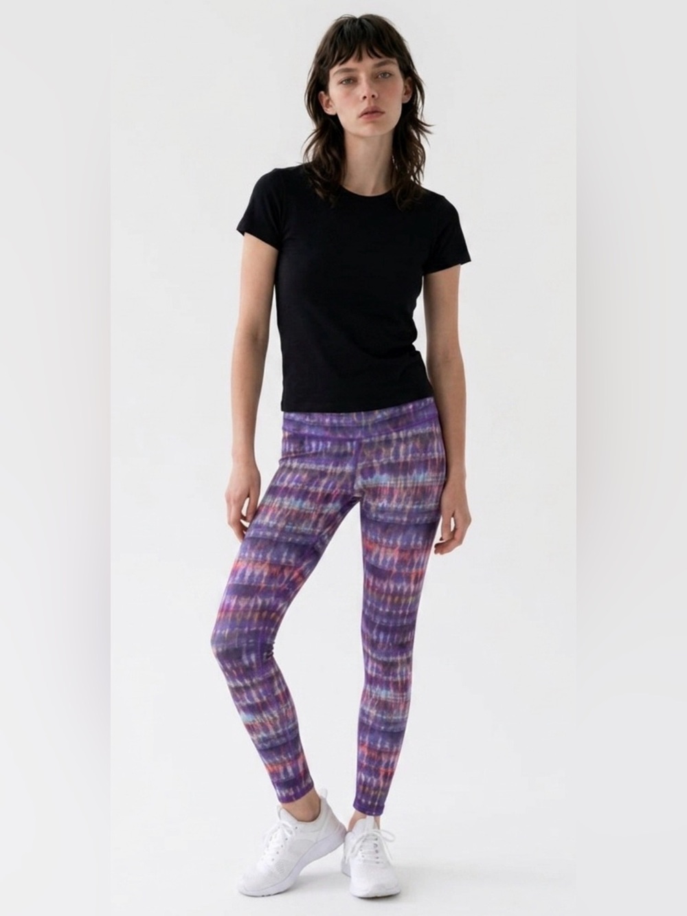 ALO Yoga Purple Multicolor Patterned Leggings